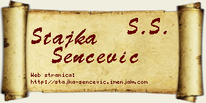 Stajka Šenčević vizit kartica